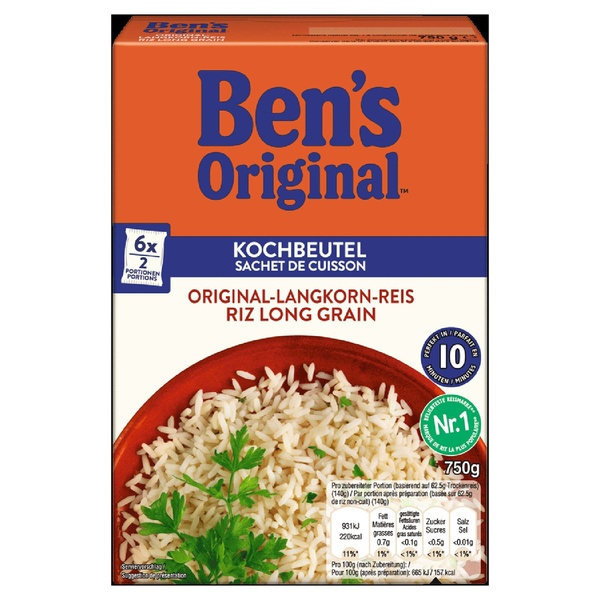 Bild 1 von BEN’S ORIGINAL™ Kochbeutel Original-Langkorn-Reis 750 g