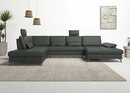Bild 1 von Places of Style Wohnlandschaft Costello, incl. Sitztiefenverstellung und Armlehnfunktion, 3 Nierenkissen, Grau