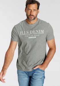 H.I.S T-Shirt mit Logo-Print vorne, Grau