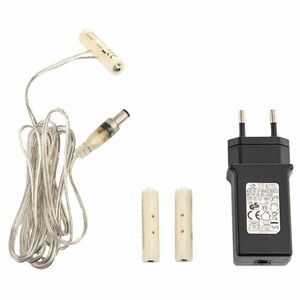 LUMIDA Casa Batterie-Adapter für 3 AAA-Batterien Kabel transparent Kabellänge1,8m