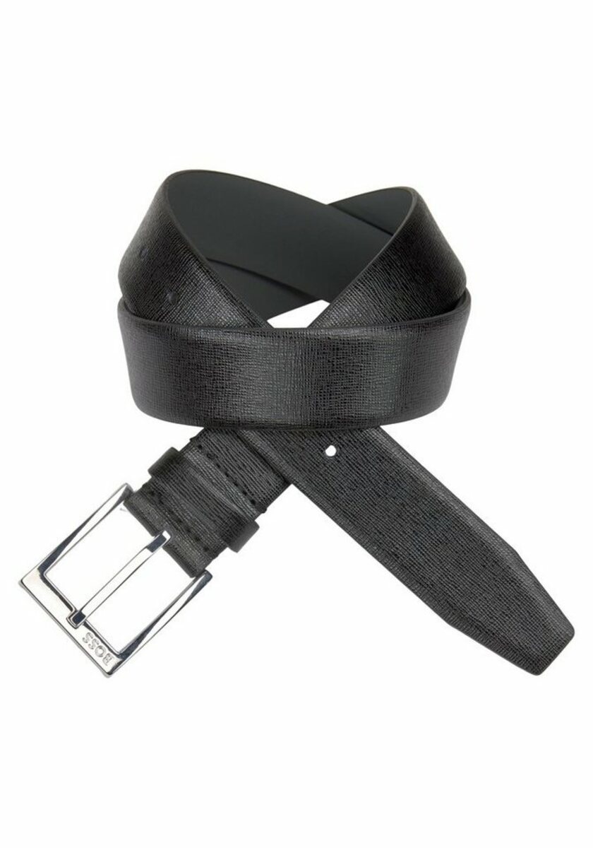 Bild 1 von BOSS Ledergürtel Clo_Sz35 mit BOSS Logo-Schriftzug auf der Metall-Schliesse, Schwarz