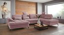 Bild 1 von Places of Style Wohnlandschaft Costello, incl. Sitztiefenverstellung und Armlehnfunktion, 3 Nierenkissen, Lila