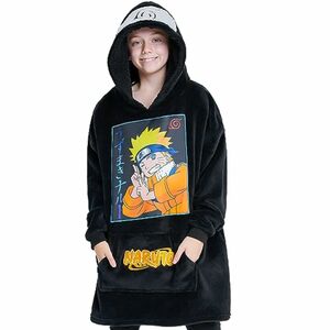 Naruto Übergroße Decke Hoodie Kinder Anime Kapuzenpullover Jungen und Mädchen Teenager