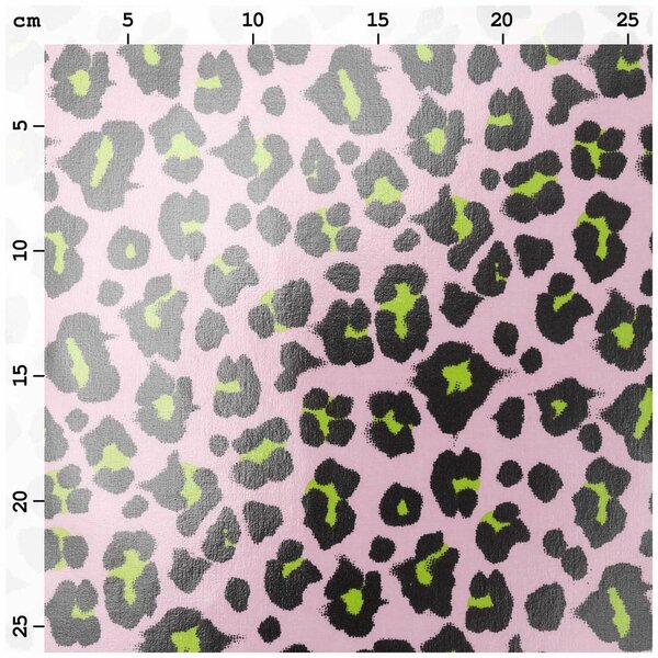 Bild 2 von Rico Design Meterware PVC-Stoff Glossy Acid Leo rosa