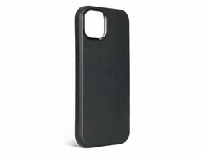 Decoded Back Cover, Leder-Schutzhülle für iPhone 15 Plus, MagSafe, schwarz