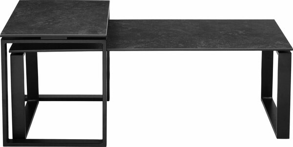 Bild 1 von Places of Style Couchtisch Orford (Set, 2er-Set), 2er-Set, Tischplatte in Schieferoptik, Schwarz