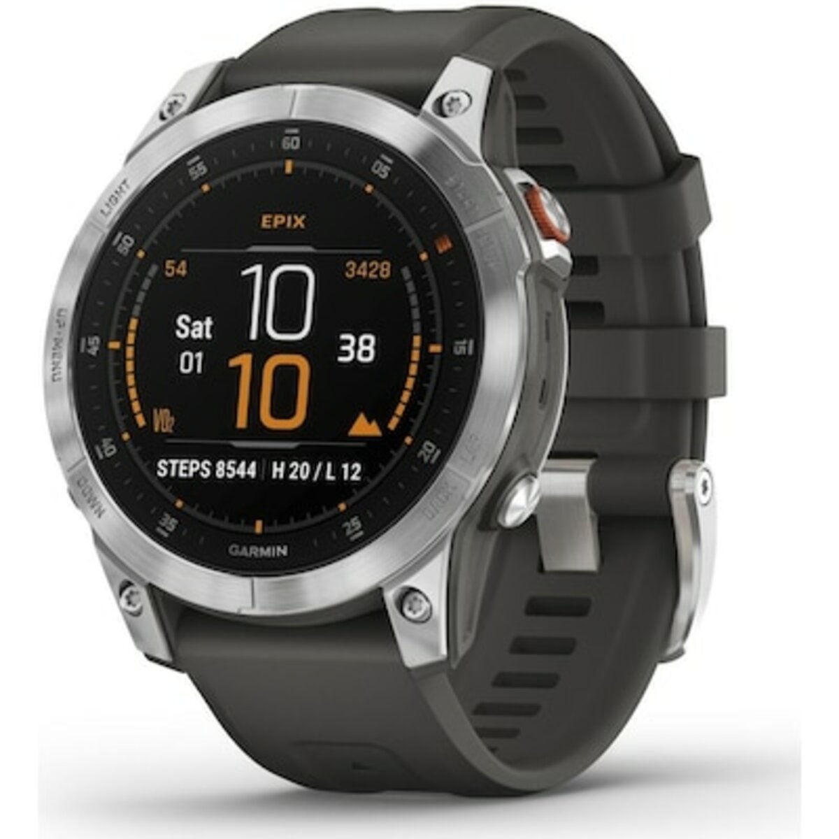 Bild 1 von Garmin EPIX™ (Gen 2) Schiefergrau/Silber mit QuickFit®-Silikon-Armband 22 mm
