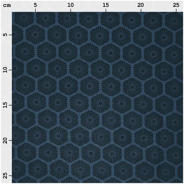 Bild 2 von Rico Design Meterware Baumwoll-Popelin blau Rosette