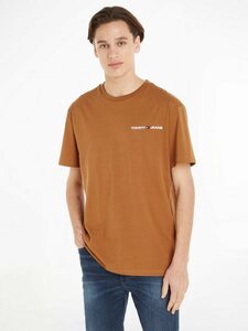 Tommy Jeans T-Shirt TJM CLSC LINEAR CHEST TEE, Braun