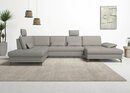 Bild 1 von Places of Style Wohnlandschaft Costello, incl. Sitztiefenverstellung und Armlehnfunktion, 3 Nierenkissen, Grau