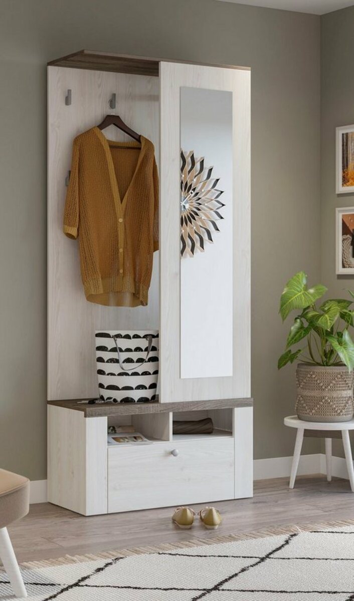 Bild 1 von Helvetia Kompaktgarderobe Larona Breite 84,5 cm, Weiß