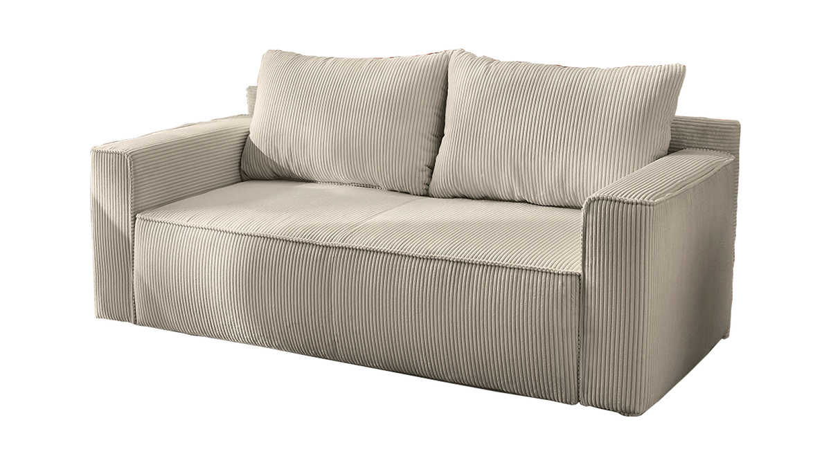 Bild 1 von Schlafsofa mit Bettkasten grau-beige 185 x 88 cm - RON