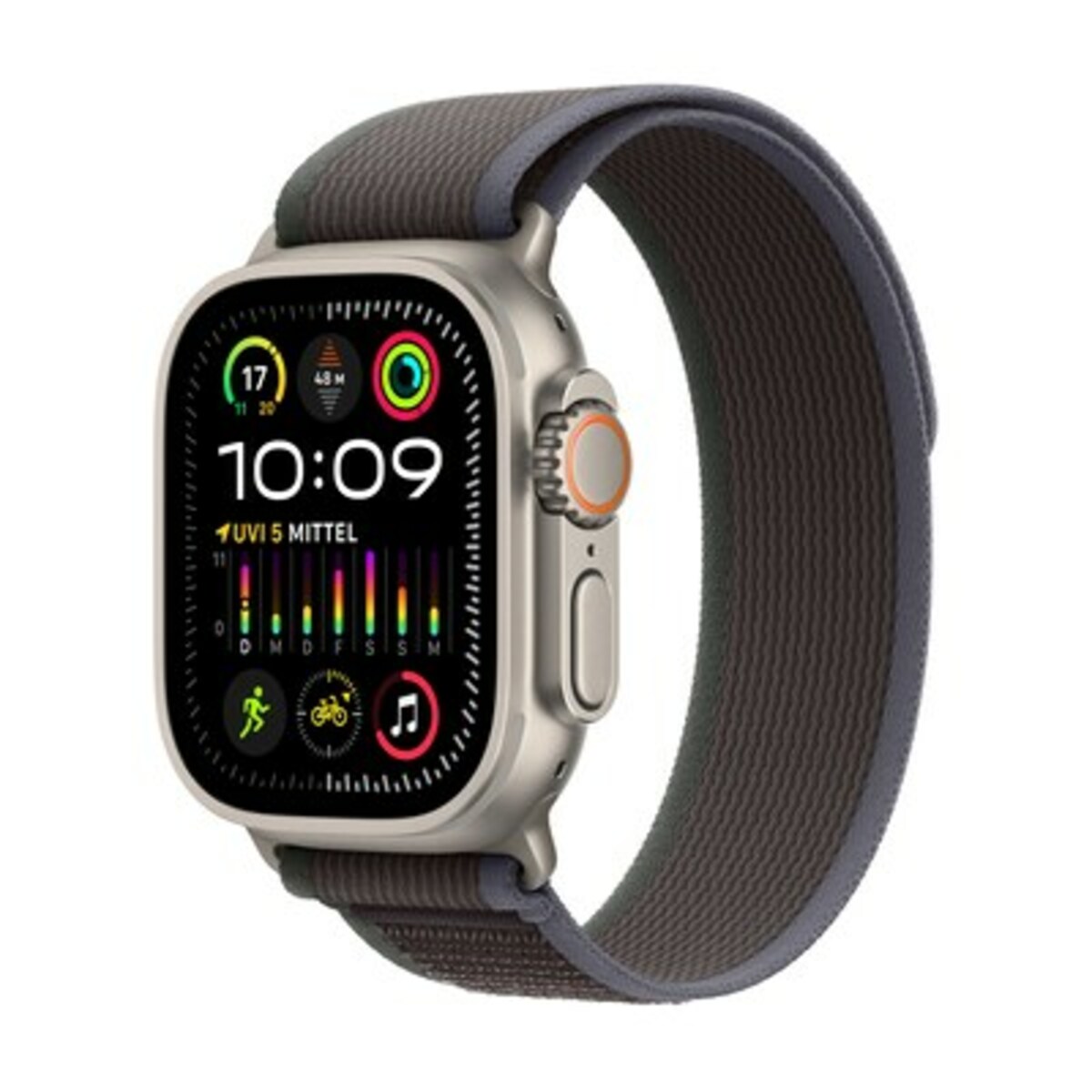 Bild 1 von Apple Watch Ultra 2 LTE 49mm Titanium Trail Loop Blau/Schwarz M/L MRF63FD/A