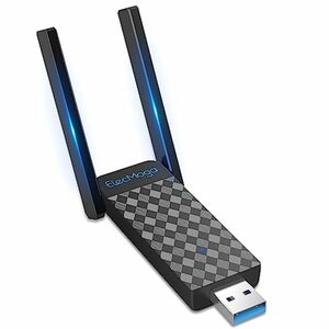 WLAN Stick für PC, ElecMoga AC1300 USB 3.0 WLAN Adapter PC (867 Mbit/s 5GHz,400 Mbit/s 2.4GHz) Dual 5dBi WLAN Antenne for Laptop/Desktop/PC, Kompatibel mit Windows 11/10/8/7/Vista/XP, Mac OS