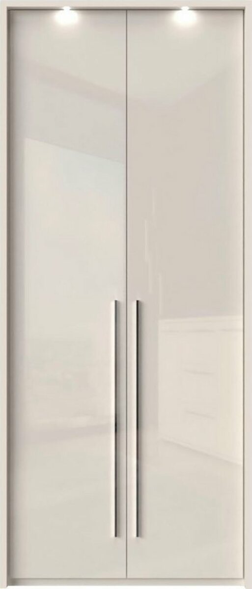 Bild 1 von Places of Style Kleiderschrank Piano UV lackiert, mit Beleuchtung, Hochglanzfronten, Beige|grau