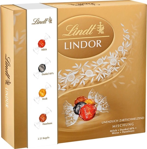 Bild 1 von LINDOR Schokoladenkugel Geschenkbox Mischung 100 x 12,5g (1245g)