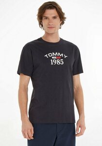 Tommy Jeans T-Shirt TJM CLSC 1985 RWB CURVED TEE, Blau
