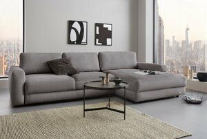 Places of Style Ecksofa Bloomfield, wahlweise mit Bettfunktion und Bettkasten, Grau