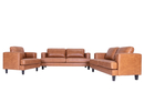 Bild 2 von Happy Home Sofaset 3tlg. Couchgarnitur 3-2-1-Sitzer hellbraun Lederoptik