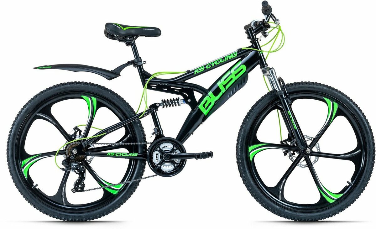 Bild 1 von KS Cycling Mountainbike Bliss, 21 Gang Shimano Tourney Schaltwerk, Kettenschaltung, Schwarz