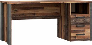 FORTE Schreibtisch Clif, Breite 160 cm, Braun|grau
