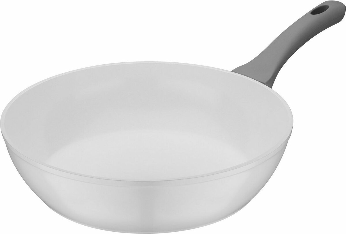 Bild 1 von GSW Schmorpfanne Fiona, Aluminium (1-tlg), weiß mit Softtouch-Griff kratzfeste ILAG® CERAMICVeredelung, Induktion, Weiß