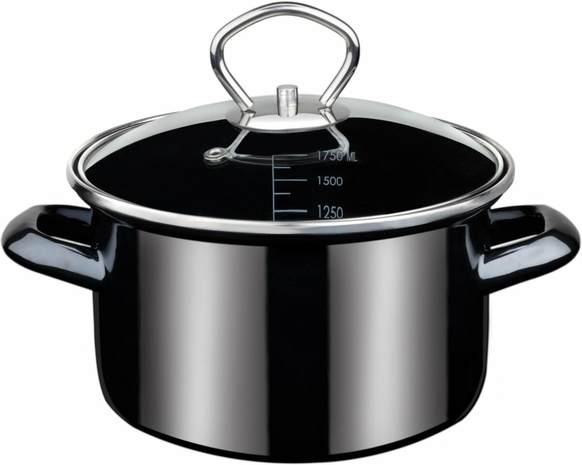 Bild 1 von GSW Fleischtopf Profi-Black-Star, Stahl-Emaille (1-tlg), Induktion, Schwarz