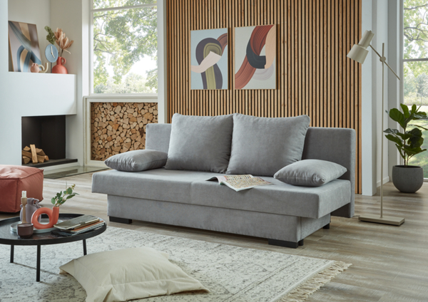 Bild 2 von Sun Garden Schlafsofa mit Stauraumfunktion und Kissen GRONINGEN silber