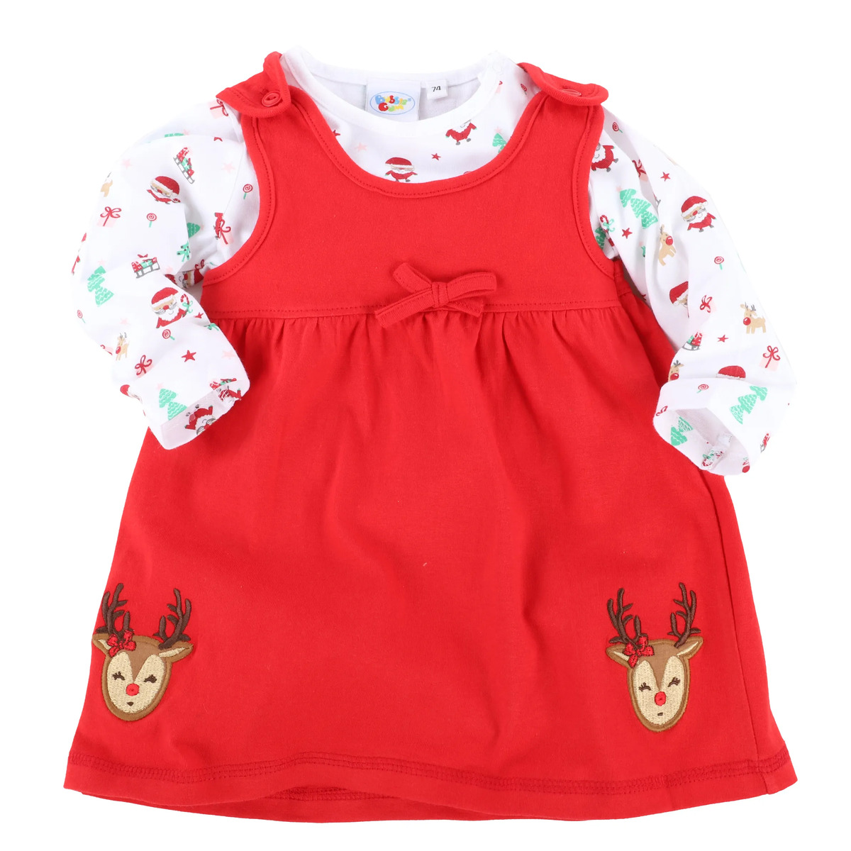 Bild 1 von Baby Mädchen Xmas-Set bestehend aus Kleid und Longsleeve
                 
                                                        Rot