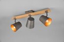 Bild 1 von TRIO Leuchten Deckenstrahler Bell, Leuchtmittel wechselbar, ohne Leuchtmittel, Warmweiß, Spot 3-flammig zur Wand- und Deckenmontage / Leuchtmittel frei wählbar, Silberfarben