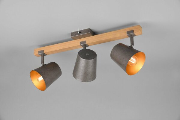 Bild 1 von TRIO Leuchten Deckenstrahler Bell, Leuchtmittel wechselbar, ohne Leuchtmittel, Warmweiß, Spot 3-flammig zur Wand- und Deckenmontage / Leuchtmittel frei wählbar, Silberfarben