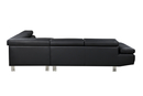 Bild 3 von Happy Home Ecksofa mit verstellbare Kopf- und Arm-Funktionen HSP108-SCH schwarz Lederoptik