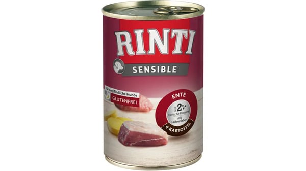 Bild 1 von RINTI Hundenassfutter Sensible Ente, Huhn + Kartoffel