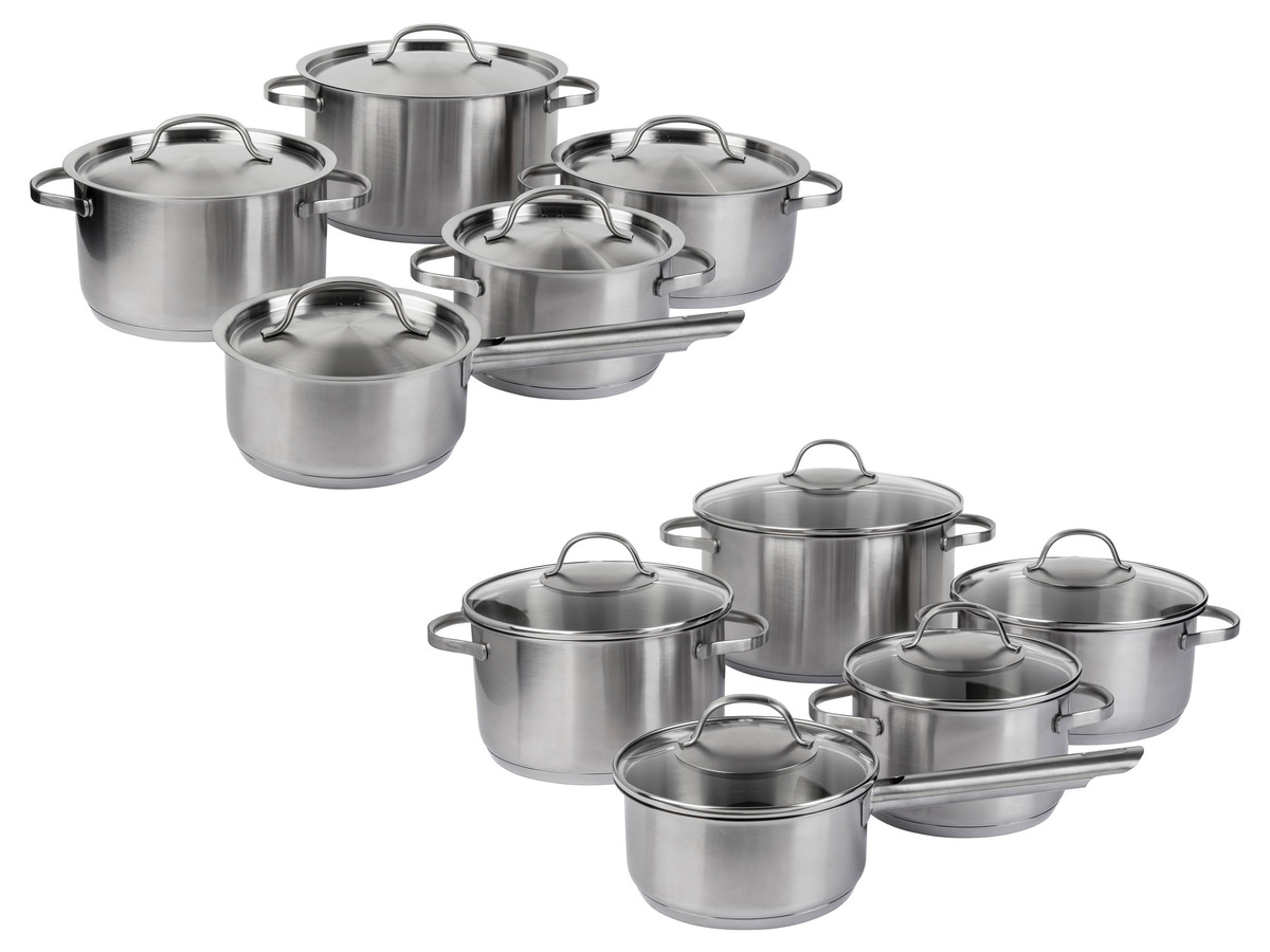 Bild 1 von ERNESTO® Edelstahl-Topf-Set, 5-teilig, mit Deckel