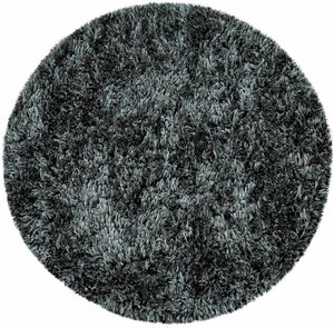 Badematte Kanda 360 Paco Home, Höhe 44 mm, rutschhemmend beschichtet, fußbodenheizungsgeeignet, Polyester, rund, Badteppich, Uni Farben, weicher Hochflor, rechteckig & rund erhältlich, Grau