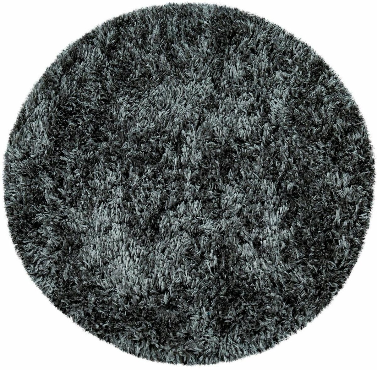 Bild 1 von Badematte Kanda 360 Paco Home, Höhe 44 mm, rutschhemmend beschichtet, fußbodenheizungsgeeignet, Polyester, rund, Badteppich, Uni Farben, weicher Hochflor, rechteckig & rund erhältlich, Grau