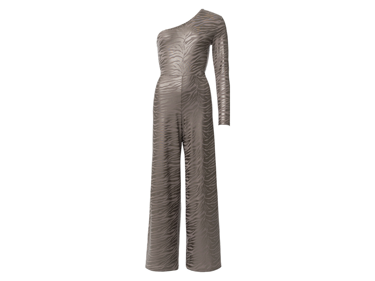Bild 1 von esmara® Damen Oneshoulder-Jumpsuit mit Metallic-Animal-Schimmereffekt
