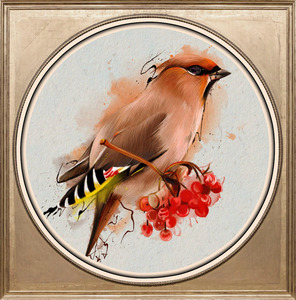 queence Acrylglasbild "Bunter Vogel I"