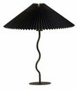 Bild 1 von LeGer Home by Lena Gercke Tischleuchte Letty, ohne Leuchtmittel, Stoffschirm in Plisseeoptik Tischlampe, Sonnenschirm Optik Papierlampe, Schwarz