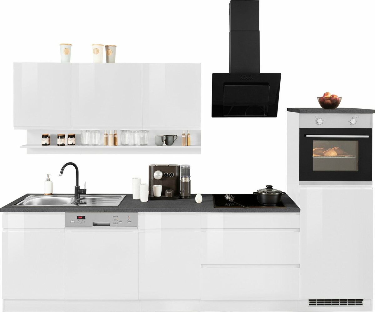 Bild 1 von HELD MÖBEL Küche Virginia, Breite 300 cm, mit E-Geräten, Weiß