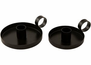 Timbers Standkerzenhalter Carnigan (Set, 2 St), aus Eisen, Schwarz