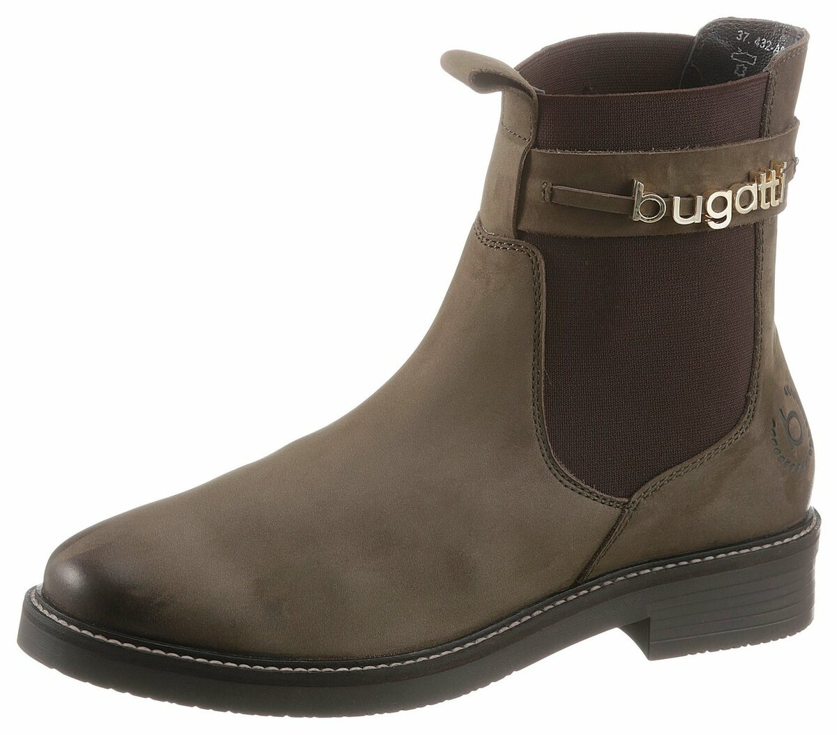 Bild 1 von Bugatti Chelseaboots mit goldfarbenem Logoschriftzug, Grün
