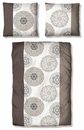 Bild 1 von Bettwäsche Cison in Gr. 135x200 oder 155x220 cm, my home, Linon, 2 teilig, florale Bettwäsche aus Baumwolle, Braun