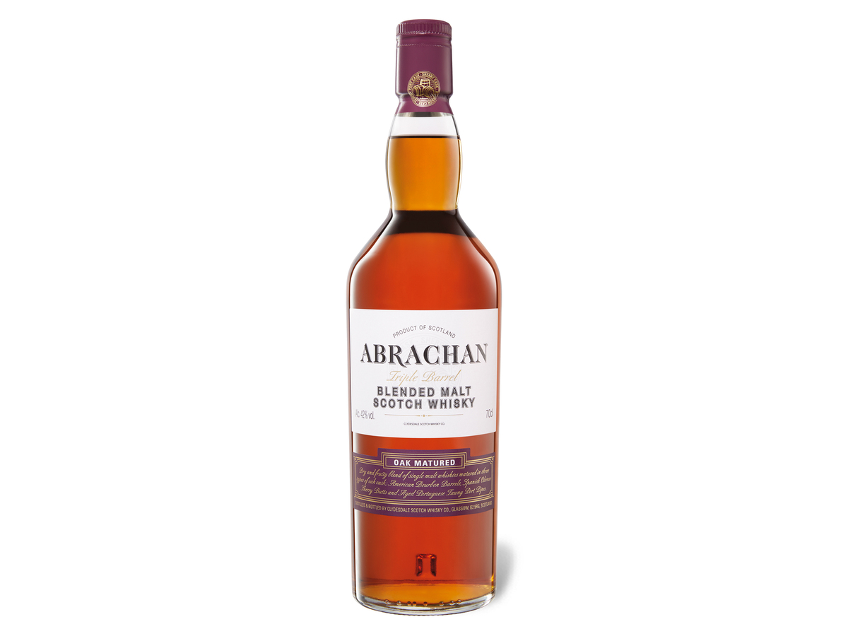 Abrachan Triple Barrel Blended Malt Scotch Whisky 42 Vol von Lidl für 14,99 € ansehen!