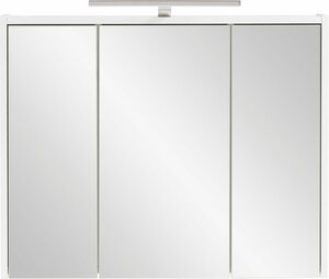 INOSIGN Spiegelschrank List Breite 74,5 cm Badschrank mit viel Stauraum, Weiß