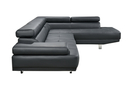 Bild 3 von Happy Home Ecksofa mit verstellbare Kopf- und Arm-Funktionen HSP108-DGR dunkelgrau Lederoptik