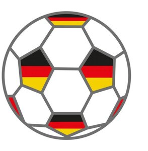 Wall-Art Wandtattoo "Fußball + Deutschland Fahnen", (1 St.)