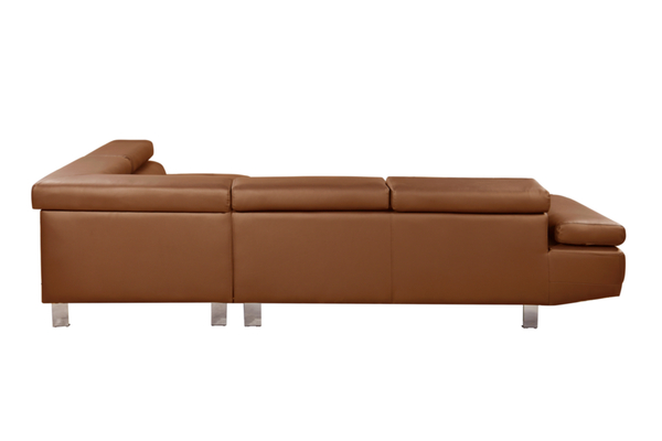 Bild 4 von Happy Home Ecksofa mit verstellbare Kopf- und Arm-Funktionen HSP108-BRN braun Lederoptik