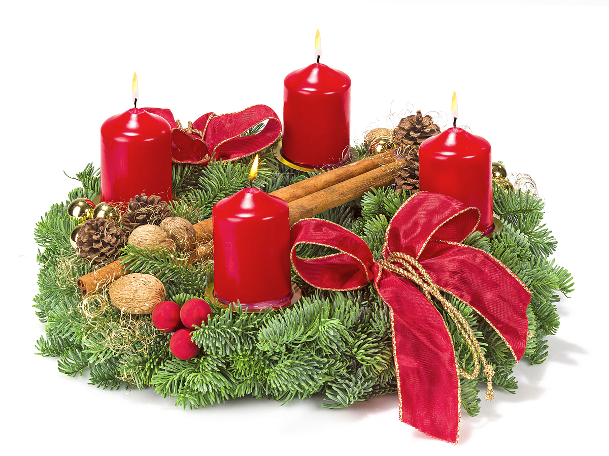 Bild 1 von Adventskranz mit frischer Nobilis-Tanne