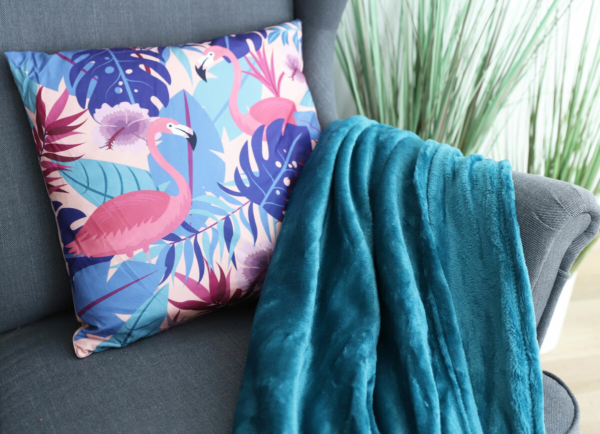 Bild 1 von Flanell-Wohndecke 150x200cm Petrol